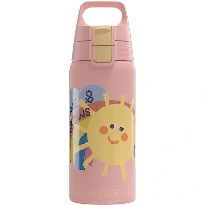 Image of Sigg Insulated Kids Water Bottle Shield One Therm Suitable For Carbonated Beverages Leakproof Dishwasher Safe BPA Free 90% Recycled Stainless Steel 0.5L