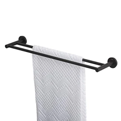 Image of Tiger Urban Towel Rail Double, Black, 60 x 5x12 cm