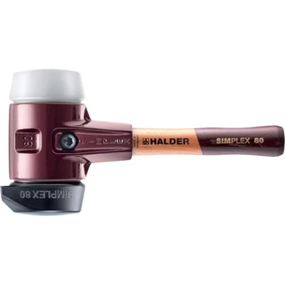 Image of Simplex 3027.282 Soft Hammer Rubber Composition with Stand/Superplastic Malleable Cast Iron Housing and High Quality Extra Short Wooden Handle Diameter 80 mm Design
