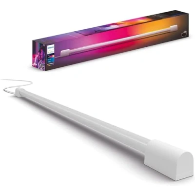 Image of Philips Hue New Gradient Tube [Small White] Smart Home Light for Syncing with Entertainment and Media, Bluetooth. Works Alexa, Google Assistant Apple Homekit