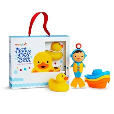 Image of Munchkin Baby&#039;s First Bath, 3 Piece Bath Toy Gift Set