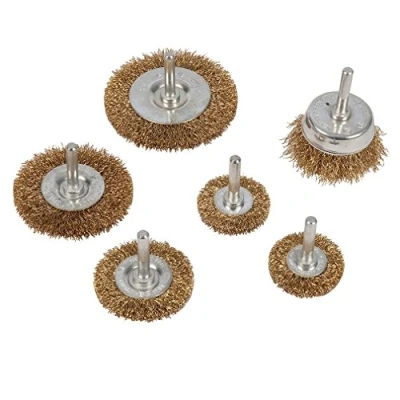 Image of Silverline Brassed Steel Wire Wheel &amp; Cup Brush Set 6pce