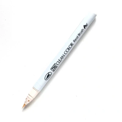 Image of Kuretake Zig Clean Colour Medium Beige Real Brush Water Based Dye Pen Tip