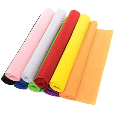 Image of Baker Ross FE822 Felt Rolls Bumper Value Pack of 10, Craft Supplies for Children, Sheets Arts and Crafts Kids, Black
