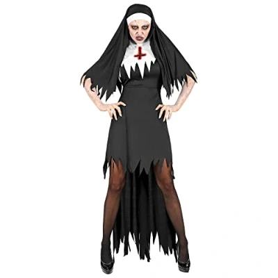 Image of W WIDMANN MILANO Party Fashion Horror Nun Costume, Zombie, Killer, Halloween, Carnival, Theme Parties