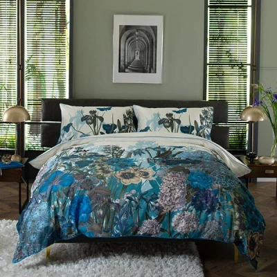 Image of The Lyndon Company Tivoli Blue Duvet Set Super King