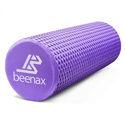 Image of Beenax Foam Roller 44cm Lightweight Muscle for Fitness, Pilates, Yoga, Physio, Trigger Point, Deep Tissue, Joint Massage, Pain Relief Designed to Relieve Stress and Relax Tight Muscles