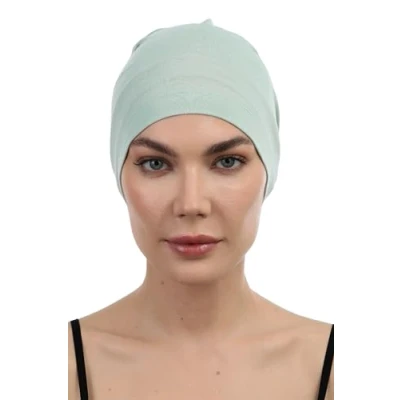 Image of Deresina Headwear Sleep Cap for Chemo, Hair Loss (Apple Green)