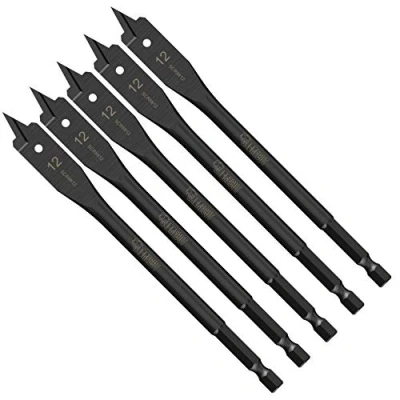 Image of 5 x SabreCut SCRIW12_5 12mm 152mm Impact Rated Flat Wood Spade Bits Compatible with Bosch Dewalt Makita Milwaukee and Many Others