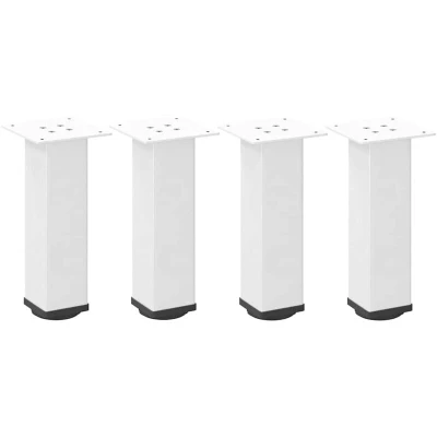 Image of vidaXL Coffee Table Legs 4 Pieces White 42 44 cm Steel