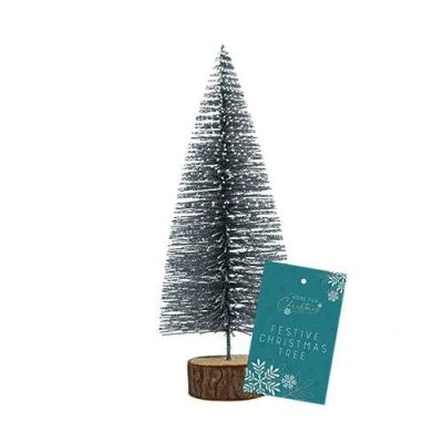 Image of Silver Bottle Brush Christmas Tree Decoration 16cm