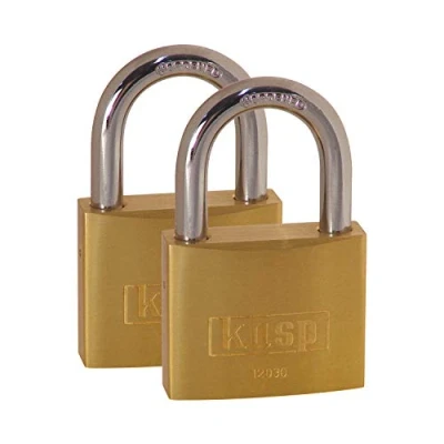 Image of Kasp Brass Padlock 30mm Twin Pack