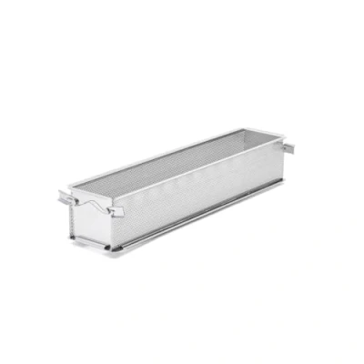 Image of DE BUYER 3210.48 Folding perforated stainless steel mould 49.5 x 8.5 9 cm
