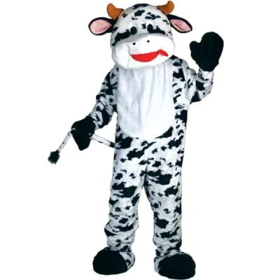 Image of Wicked Costumes Adult Super Deluxe Cow Fancy Dress Mascot One Size