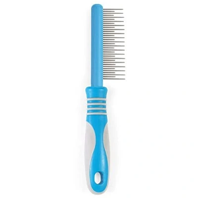 Image of Ancol Ergo Moulting Dog Comb, BLUE AND GREY