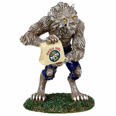 Image of Lemax Village Collection Spooky Town Wolfie Eats Out Accessory #32200