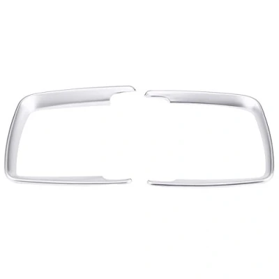 Image of Headlight switch Frame, ABS Plastic car Frame Cover Trim Decoration Sticker Silver for Series 1 2 3 4 X5 X6 F20 F22 f30 F32 bmw