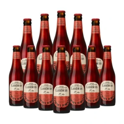 Image of Timmermans Lambicus Kriek Black Pepper Belgian Fruit Beer 330ml Bottles 4.0% ABV (12 Pack)