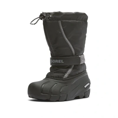 Image of Sorel Youth Flurry Boot, Black, City Grey, 3 UK