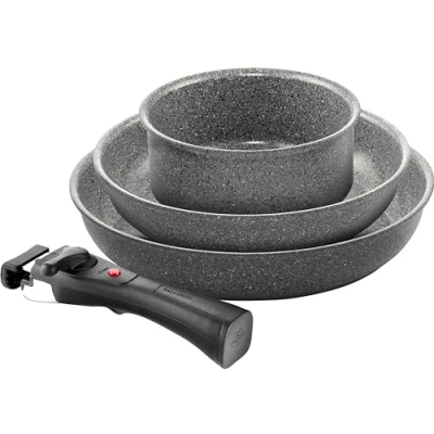 Image of BALLARINI 1029409 Pan Set, Aluminium, Silver