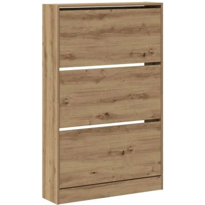 Image of vidaXL Shoe Cabinet Artisan Oak 80 x 21 125.5 cm Wood Material