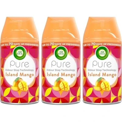 Image of Air Wick Automatic Freshener Freshmatic Spray Refills, Island Mango, Pack 3 x 250ml