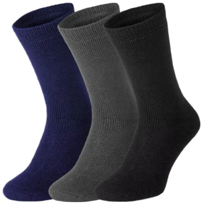 Image of SOCK TEC 3 Pairs Ladies Thermal Socks Thick Warm Work Boot UK Size 4 7, Mixed