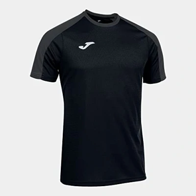 Image of Joma Men&#039;s Eco Championship Short Sleeve T Shirt, Black Anthracite, M