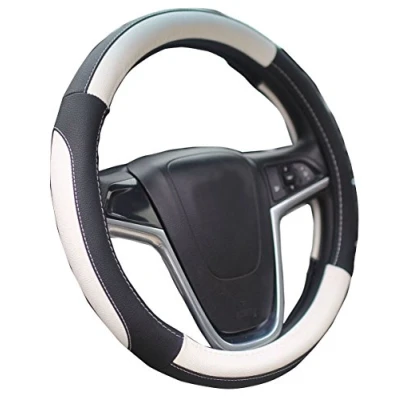 Image of Mayco Bell Car Steering Wheel Cover 15 inch Comfort Durability Safety (White)