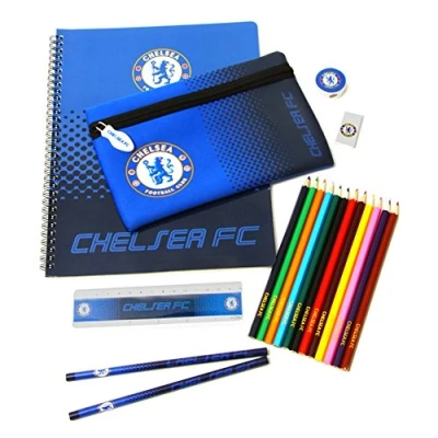 Image of Chelsea FC Childrens/Kids Official Fade Ultimate Football Crest Stationery Set (One Size) (Blue/Navy)