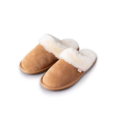 Image of Lakeland Leather Ladies&#039; Sheepskin Slider Slippers (4 UK, Tan, numeric_4)