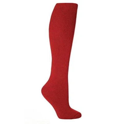 Image of HEAT HOLDERS Ladies Thermal Winter Warm Original LONG Socks UK Size 4 8 (Long Red)