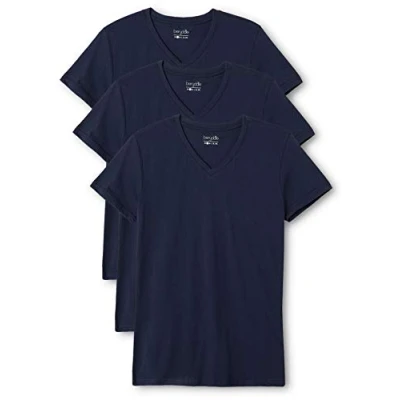 Image of Berydale Multipack of 3: Women&#039;s T Shirt with V Neck in dark blue, S