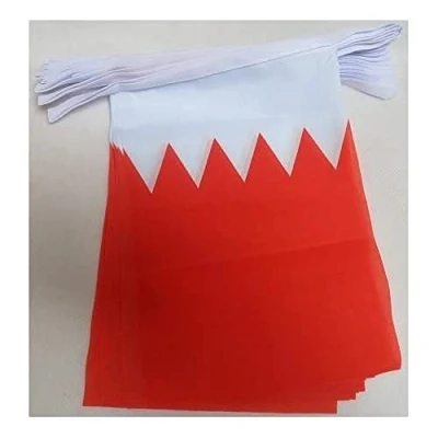 Image of AZ Flag Bahrain Bunting 20 Ft Garland with Small Flags 8&#039;&#039; x 6&#039;&#039; 100% Polyester String Pennant 6 meters