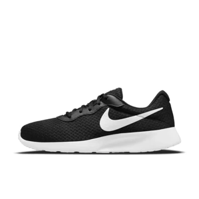 Image of NIKE Men&#039;s Tanjun Sneaker, Black White Barely Volt Black, 11.5 UK