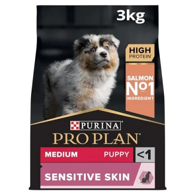 Image of PRO PLAN® Medium Puppy Sensitive Skin Dry Dog Food with Salmon 3kg , Packaging May Vary