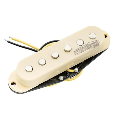 Image of Wilkinson Vintage 60&#039;s Staggered Ceramic Single Coil Bridge Pickup for Strat Style Electric Guitar, Ivory