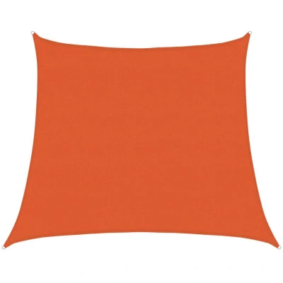 Image of vidaXL Sunshade Sail 160 g/m² Trapezium Orange 4/5x4 m HDPE