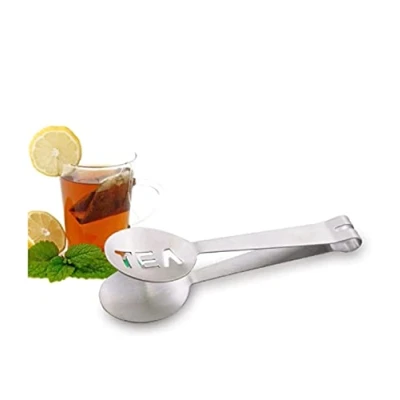 Image of Tea Bag Squeezer Mini Tongs Strainer Herba Infuser Stainless Steel Quick &amp; Easy Perfect Everytime
