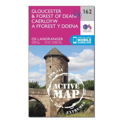Image of Landranger Active 162 Gloucester &amp; Forest of Dean Map With Digital Version
