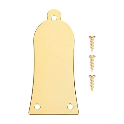 Image of Vbest life 3 Ply Metal Guitar Truss Rod Cover Plate Including Screws Holes Bass Accessory Replacement(Gold)