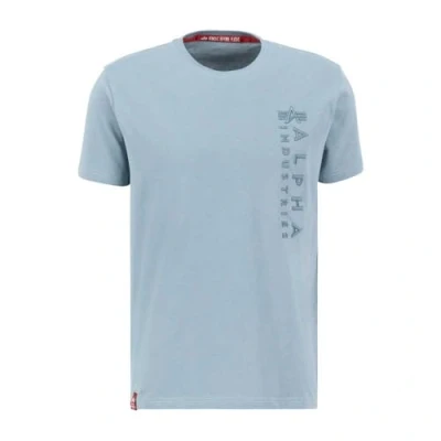 Image of Alpha Industries Men&#039;s EMB T Shirt, Greyblue, S