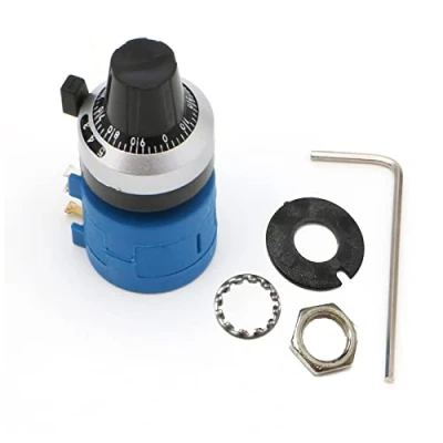 Image of MONOJLY 3590S 2 102L 1K Ohm Rotary Potentiometer Pot 10 Turn With Counting Dial