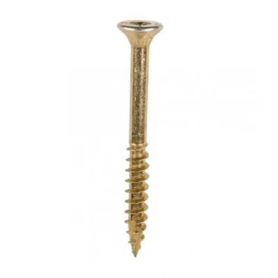 Image of Timco C2 Clamp Fix Multi Purpose Premium Screws TX Double Countersunk Yellow (Size 8.0 x 80 100 Pieces)