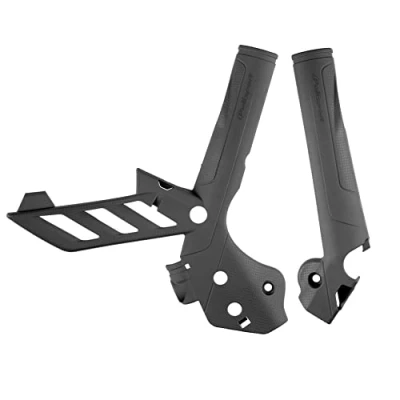 Image of Polisport KTM Frame Guards SX SXF 2011 2015 250 11 2016 EXC EXCF 2012 16, Black Motocross4u
