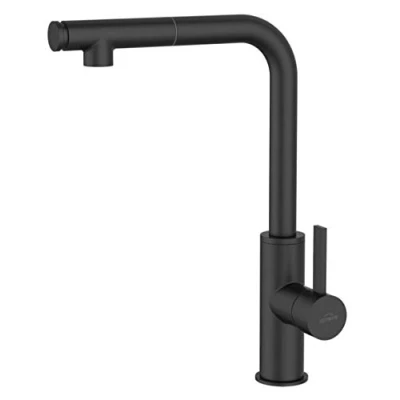 Image of Pull Out Kitchen Sink Mixer Retractable Spout Faucet Tall Single Lever Tap