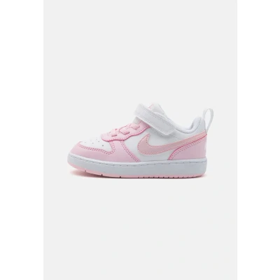 Image of Nike Sportswear Court Borough Recraft Unisex Trainers for kids, Size: 2.5K, White/pink foam High quality imitation leather