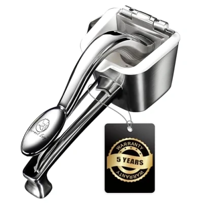 Image of Lemon Squeezer Stainless Steel Juice Press, Manual Juicer Citrus Press Handheld, Heavy Duty Hand Squeezer, Juicer, Orange &amp; 5 Years Warranty