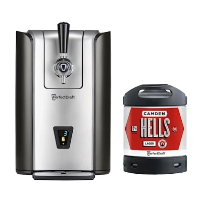 Image of PerfectDraft Pro Home Beer Cooler and Dispenser System Camden Hells Keg