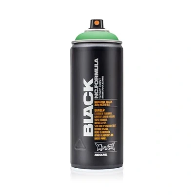 Image of Montana 264092 Black Spray Paint, 400ml Volume, Revolt Green, Pack of 6